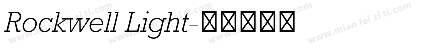 Rockwell Light字体转换